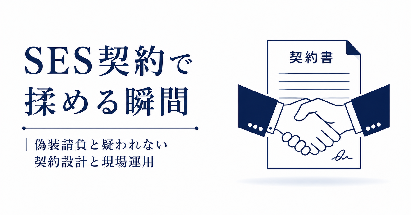 SES契約で揉める瞬間｜偽装請負と疑われない契約設計と現場運用